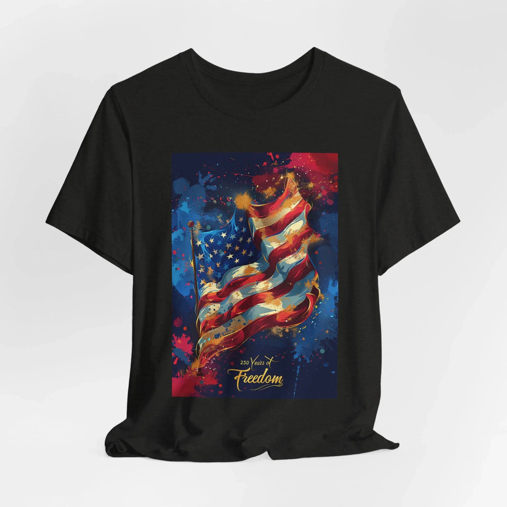 Patriotic Freedom Tee, Unisex Jersey Short Sleeve Tee, American Flag Shirt, Fourth of July Apparel, Independence Day Outfit, Gift for [...] - 250 USA Celebration