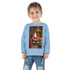 Christmas Santa Toddler Long Sleeve Tee, Holiday Shirt for Kids, Festive Outfit, Winter Apparel, Cute Christmas Gift, Family Photoshoot - 250 USA Celebration