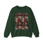 God Bless America Eagle Artwork crewneck sweatshirt | Patriotic eagle collage - 250 USA Celebration