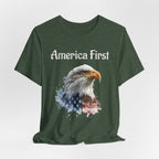 America First Eagle T-Shirt – Patriotic Bald Eagle Tee
