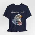 America First Eagle T-Shirt – Patriotic Bald Eagle Tee