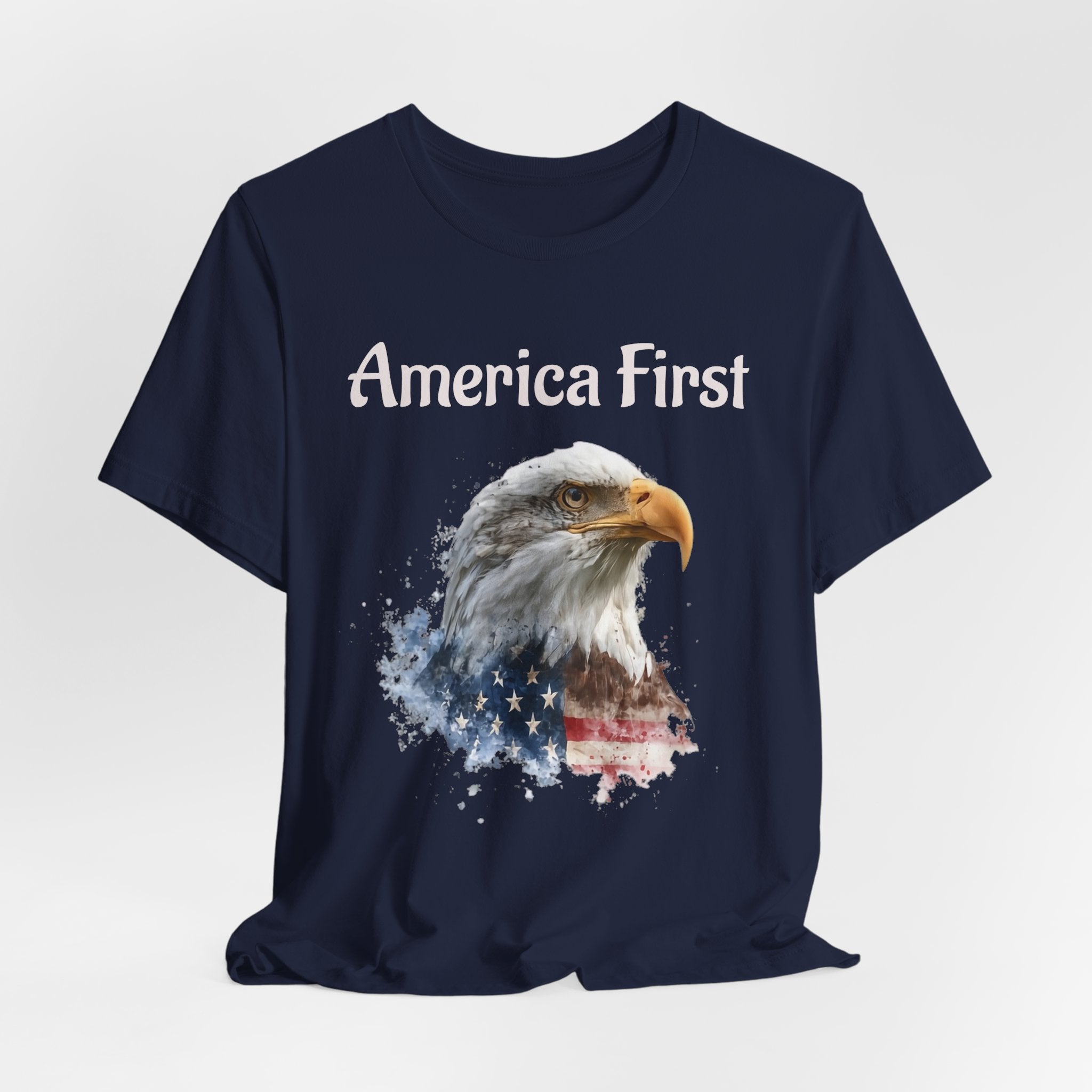America First Eagle T-Shirt – Patriotic Bald Eagle Tee