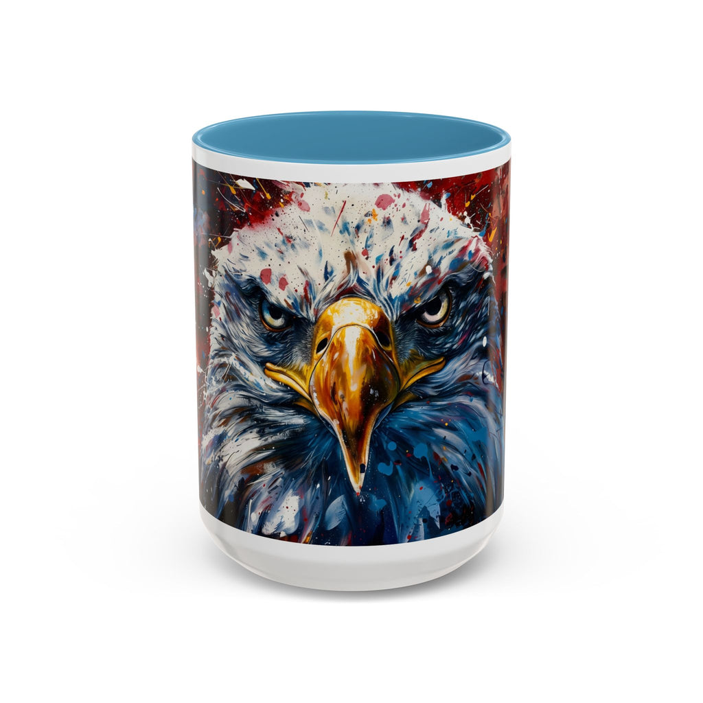 Patriotic Eagle Coffee Mug - Bold American Bald Eagle Art (11/15oz)