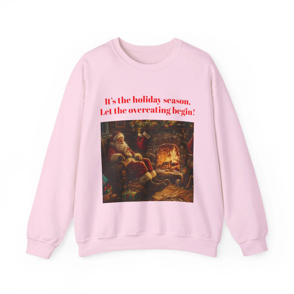 Christmas Santa Claus Crewneck Sweatshirt, Holiday Fireplace Design, Festive Xmas Sweatshirt, Colorful Winter Jumper, Unique Christmas Gift - 250 USA Celebration