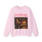 Christmas Santa Claus Crewneck Sweatshirt, Holiday Fireplace Design, Festive Xmas Sweatshirt, Colorful Winter Jumper, Unique Christmas Gift - 250 USA Celebration