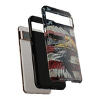 American Flag Bald Eagle phone case | Patriotic iPhone cover, cracked vintage flag design - 250 USA Celebration
