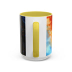 Colorful Mugs (11oz, 15oz) Intense abstract oil splat- coffee cup - 250 USA Celebration