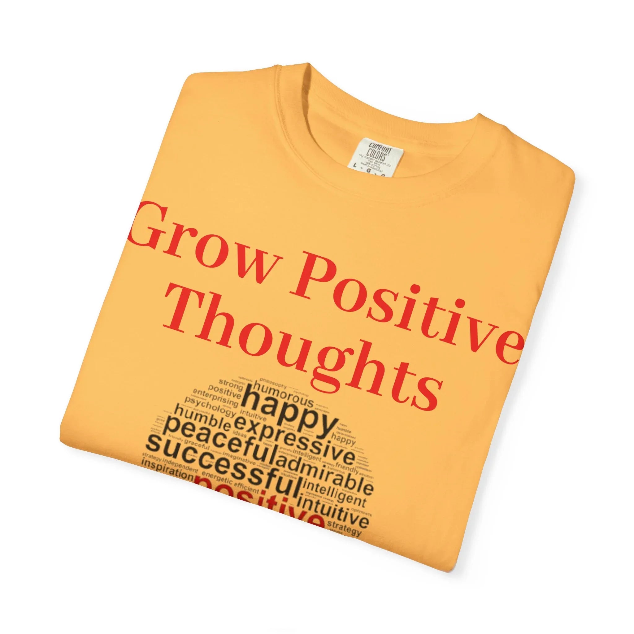 Grow Positive Thoughts T-shirt | Positive Word Cloud Mental Health Tee - 250 USA Celebration