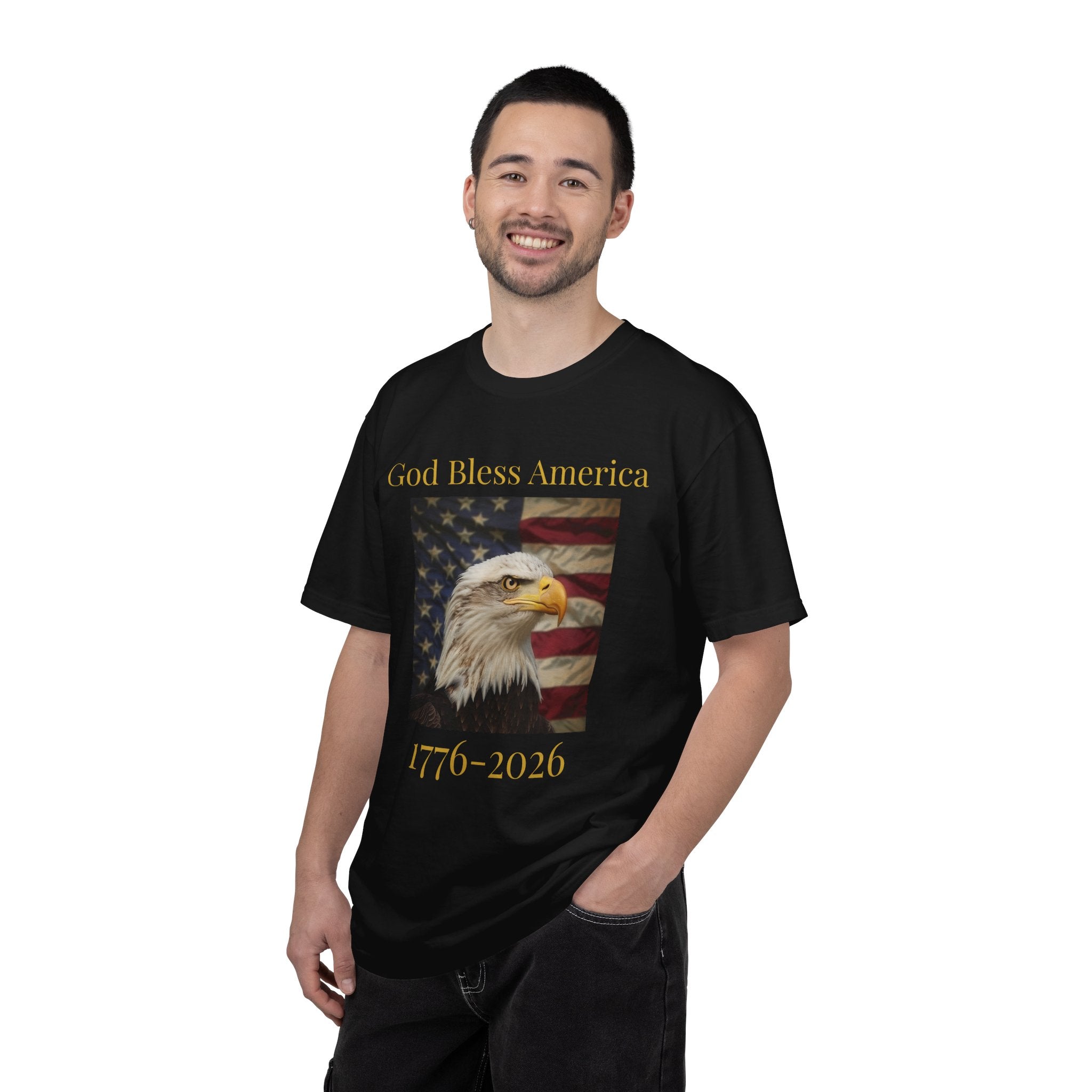 America 250 T-Shirt God Bless America | Official 250th Anniversary Edition - God Bless America Eagle T-Shirt — 1776–2026 Patriotic Tee