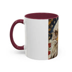 Colorful Mugs (11oz, 15oz) Majestic bald eagle head Patriotic coffee cup, America 250 Celebration coffee cup - 250 USA Celebration