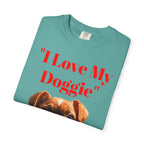 Cute French Bulldog Puppy Holding Red Heart T-shirt | Dog Lover Cartoon - 250 USA Celebration