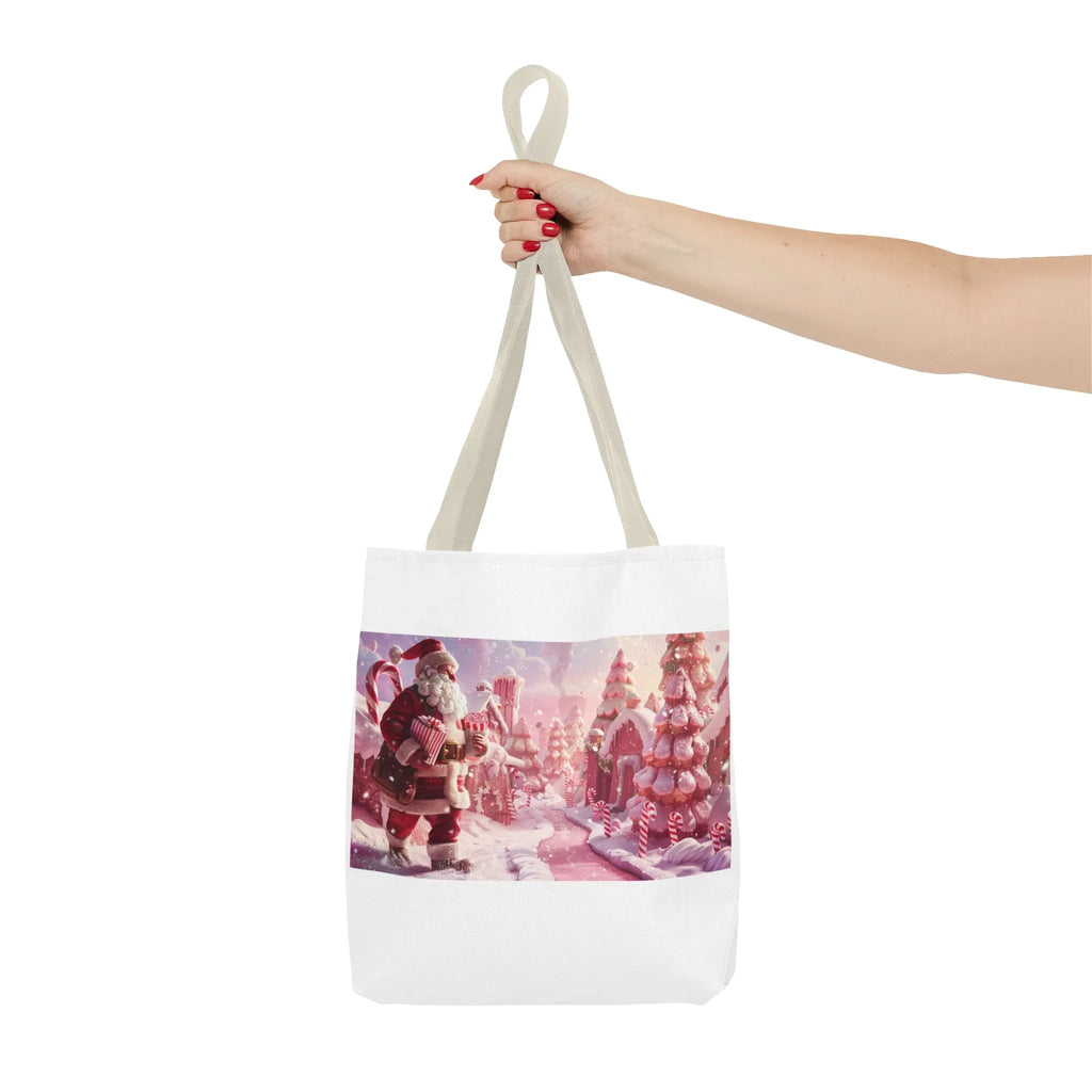 Santa Claus Holiday Tote Bag, AOP Printing, Christmas Gift Bag, Festive Shopping Tote, Fun Winter Accessories, Unique Holiday Item - 250 USA Celebration