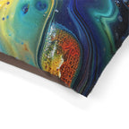 Colorful Abstract Pour Art Pet Bed | Swirl Galaxy Print - 250 USA Celebration