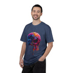Colorful Drip Skull T-shirt | Watercolor Skull Shirt, Artistic Gothic Tee - 250 USA Celebration