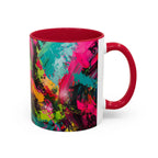 Abstract Colorful Brushstroke Mug | 11oz 15oz Ceramic - 250 USA Celebration