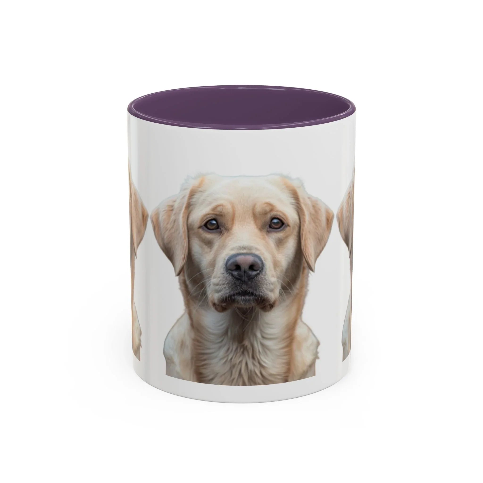Soulful Labrador Portrait Accent Coffee Mug, Cute Dog Face Ceramic Mug - 250 USA Celebration
