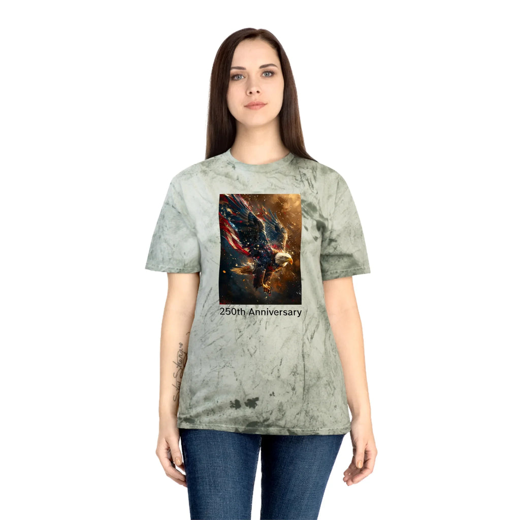 Unisex Color Blast T-Shirt - 250 USA Celebration