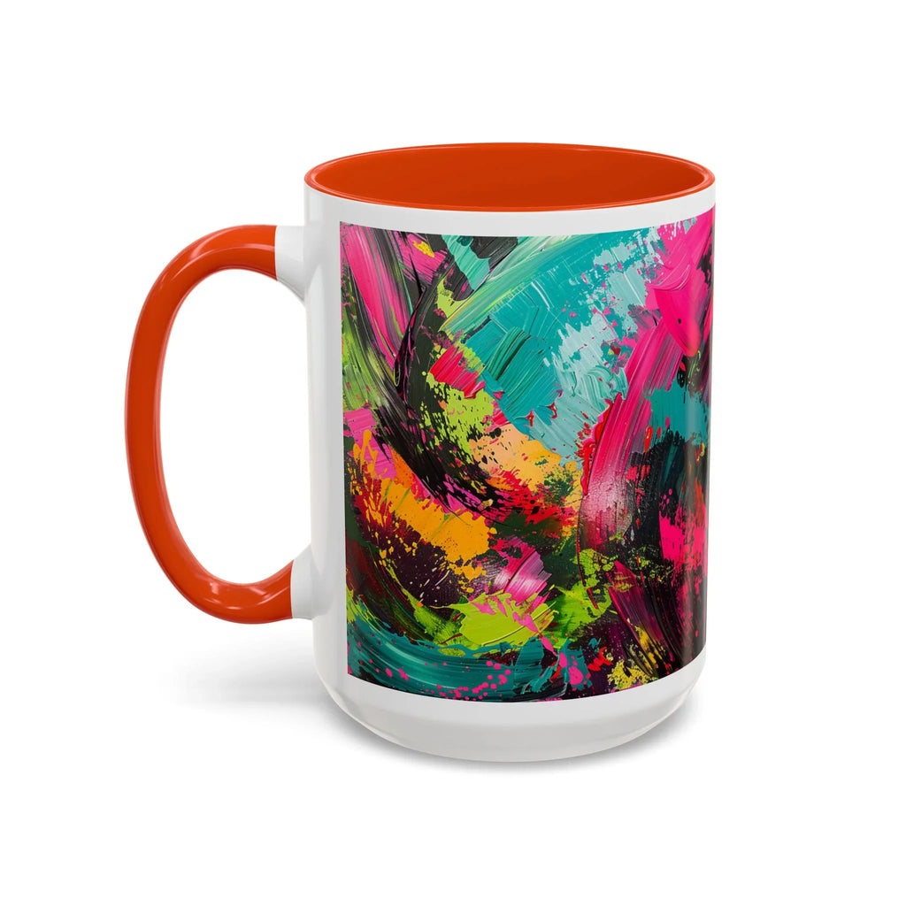 Abstract Colorful Brushstroke Mug | 11oz 15oz Ceramic - 250 USA Celebration