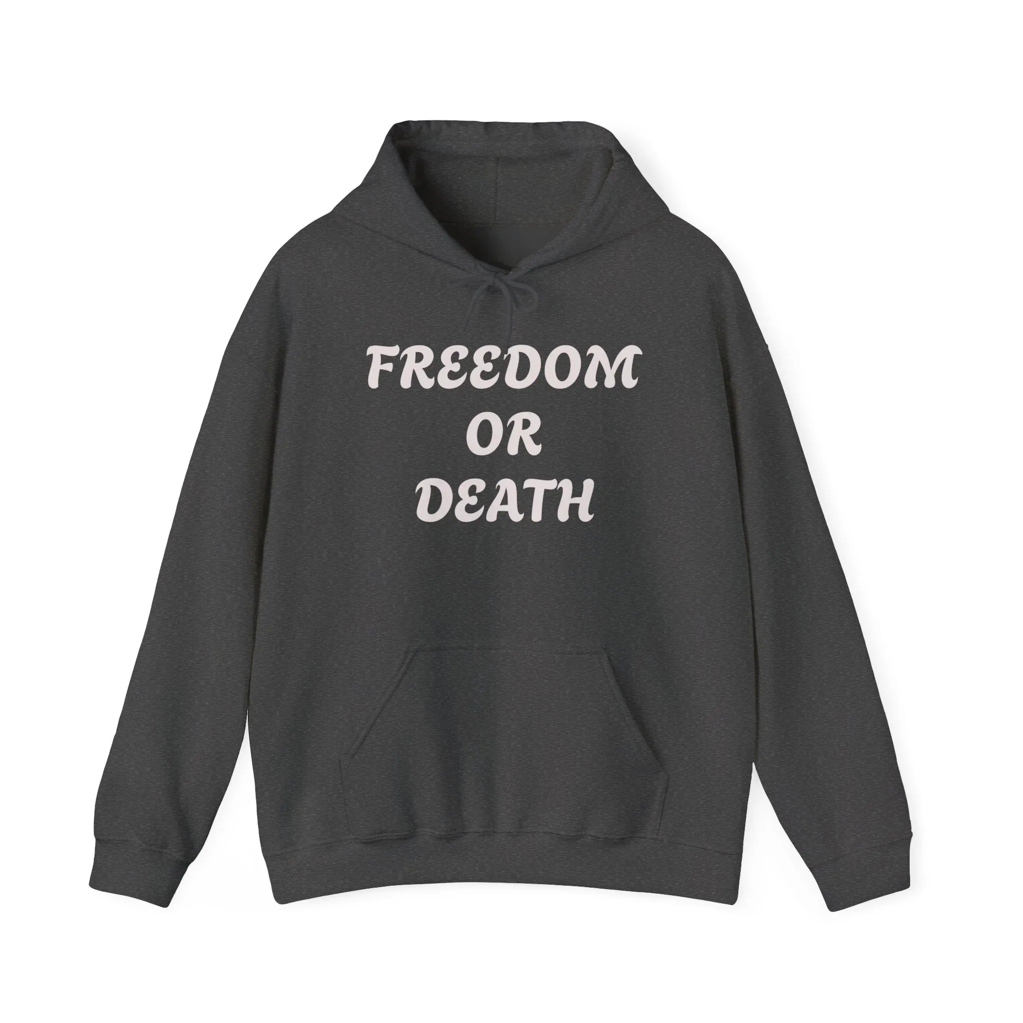 Freedom or Death Hoodie | Slogan Black Hooded Sweatshirt - 250 USA Celebration