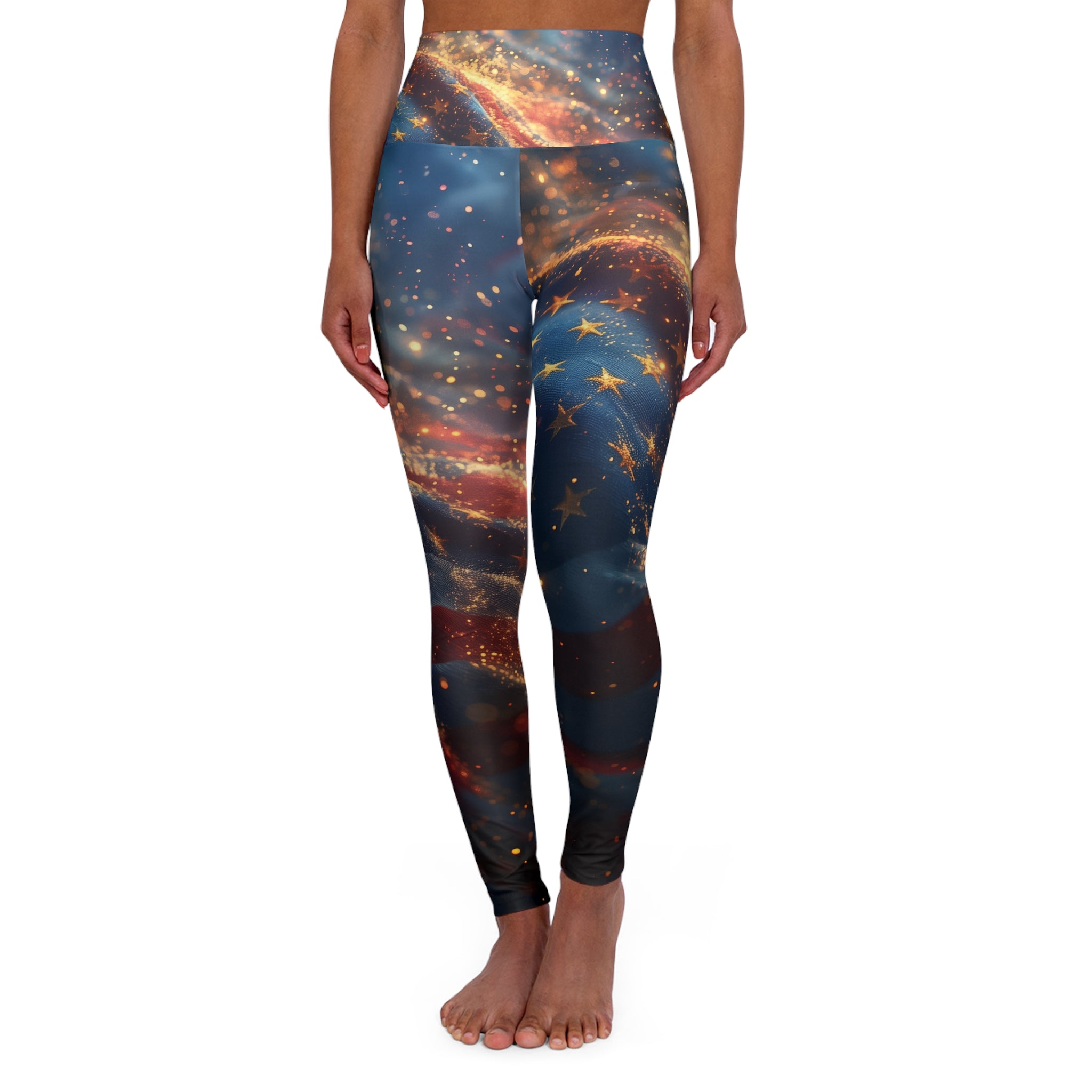 Galaxy Starburst High-Waist Yoga Leggings