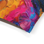 Abstract Rainbow Pet Bed — Colorful Swirl Dog & Cat Cushion