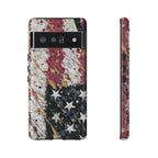 Abstract Drip American Flag Phone Case | Tough Case - 250 USA Celebration