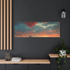 Romantic Canvas Wall Art, Love, Heart Balloon Art, Gift for Couples, Valentines Wall Decor, Valentine's Day Women's Merchandise, Valentines - 250 USA Celebration