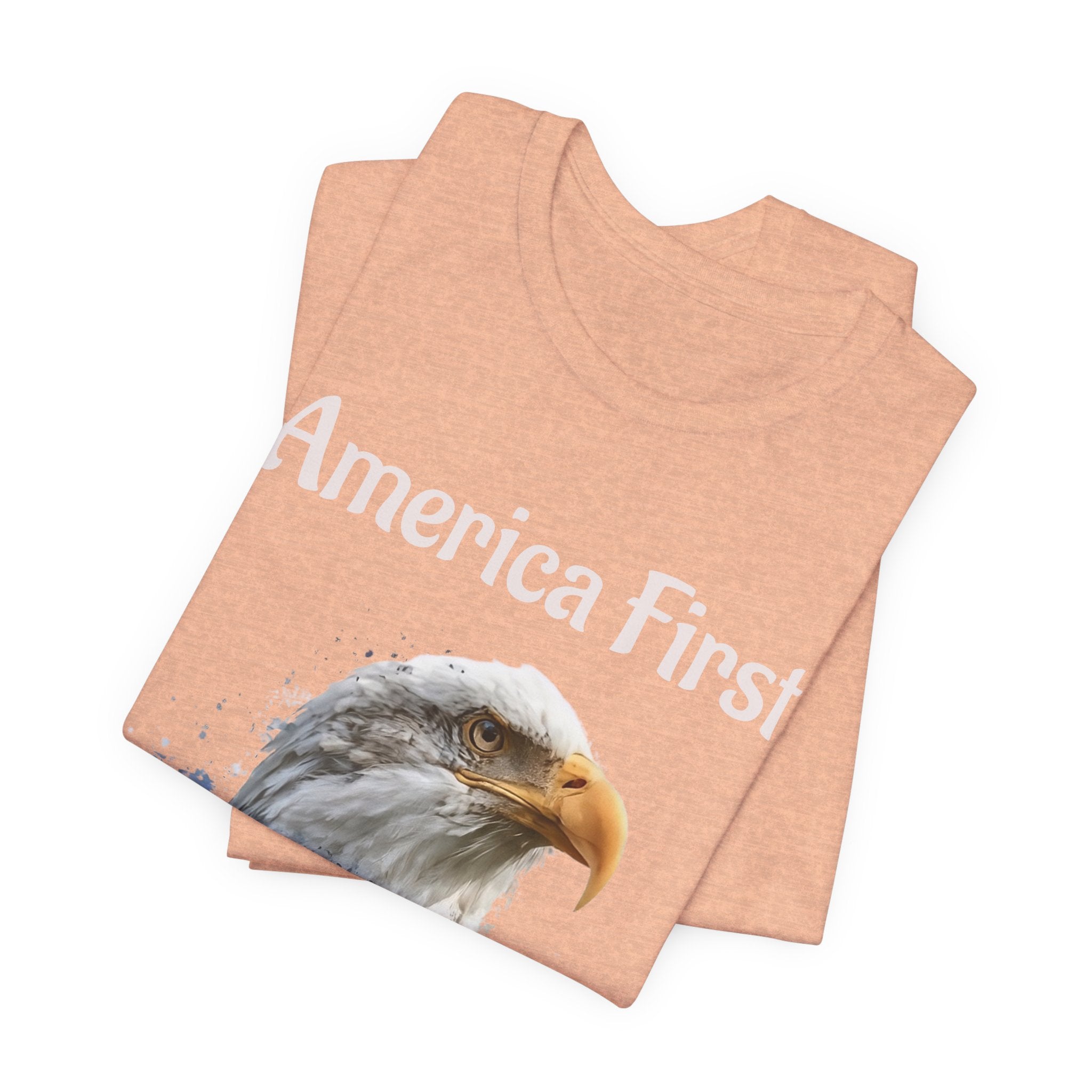 America First Eagle T-Shirt – Patriotic Bald Eagle Tee