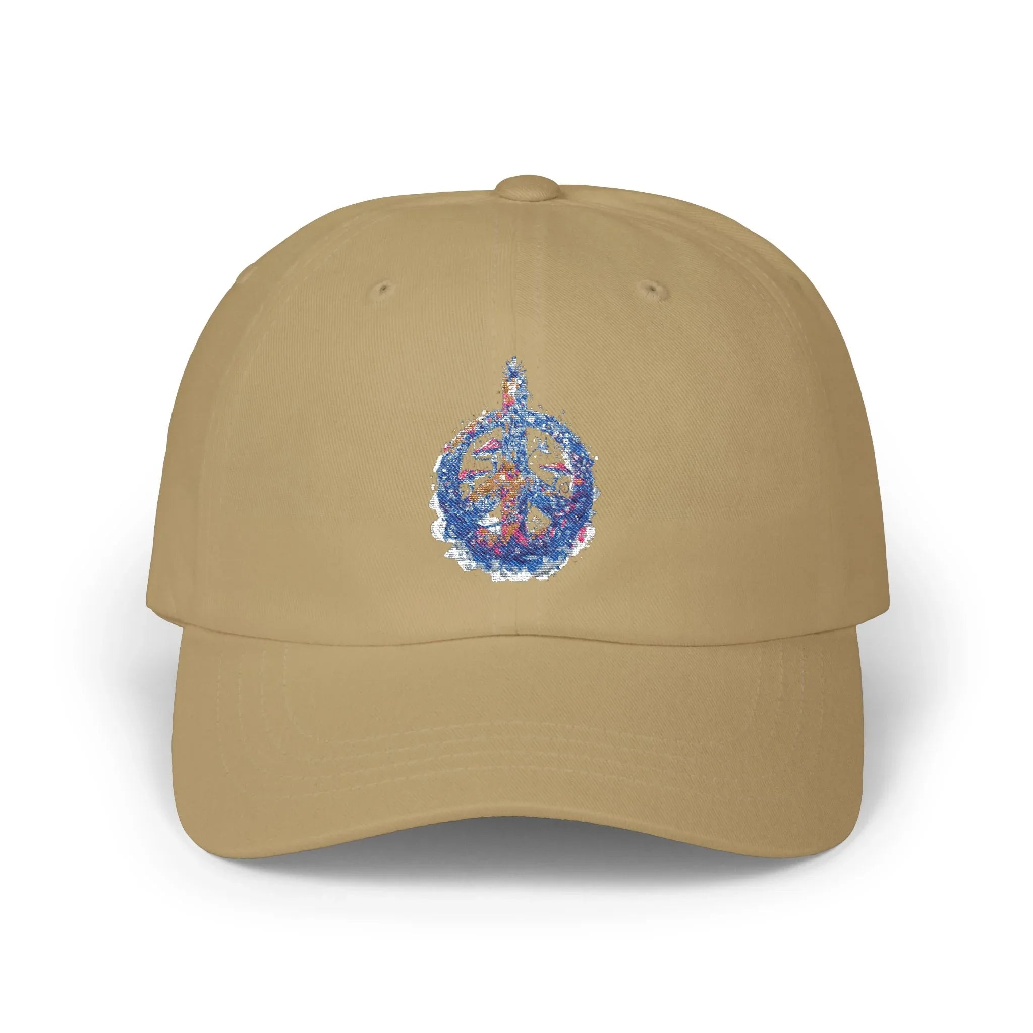 Peace Sign Floral Dad Cap | Watercolor Flower Peace Hat - 250 USA Celebration