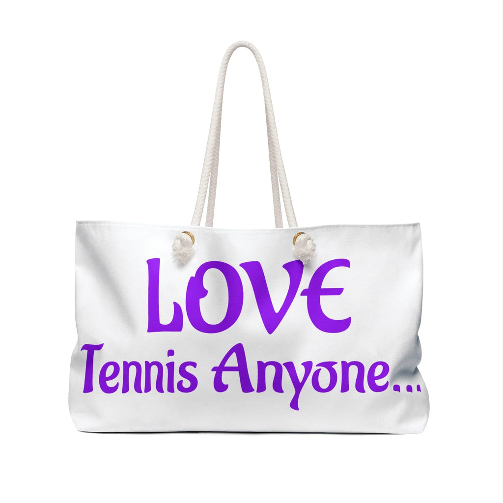 Tennis Anyone Love Weekender Bag | Colorful Tennis Ball Pattern, Tennis Anyone, Love, Tennis Bag, Love Tennis Anyone, Weekend Bag - 250 USA Celebration