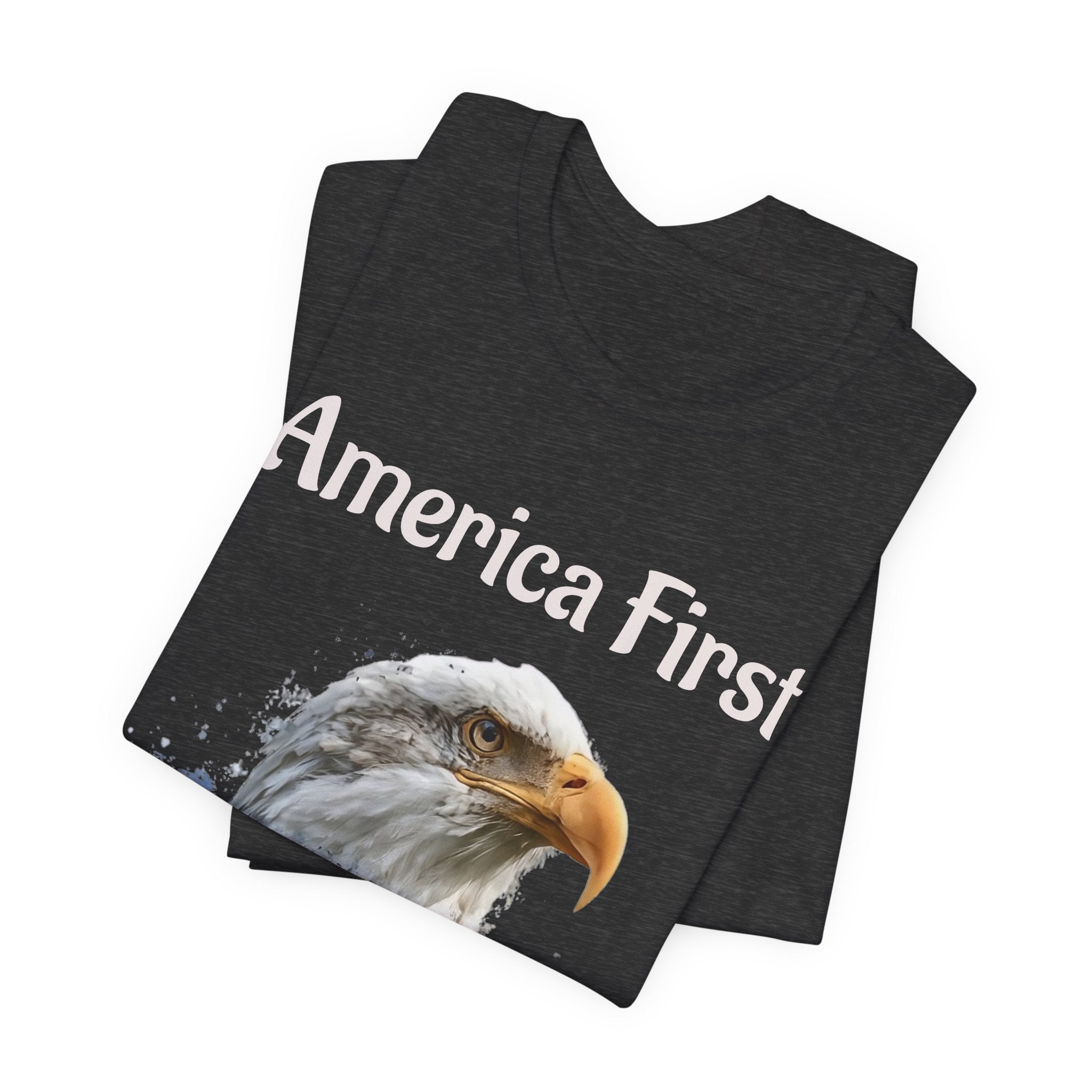 America First Eagle T-Shirt – Patriotic Bald Eagle Tee