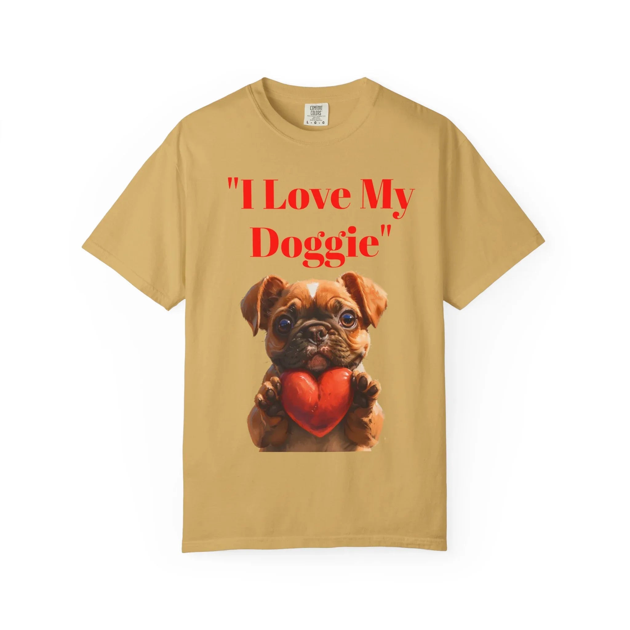 Cute French Bulldog Puppy Holding Red Heart T-shirt | Dog Lover Cartoon - 250 USA Celebration