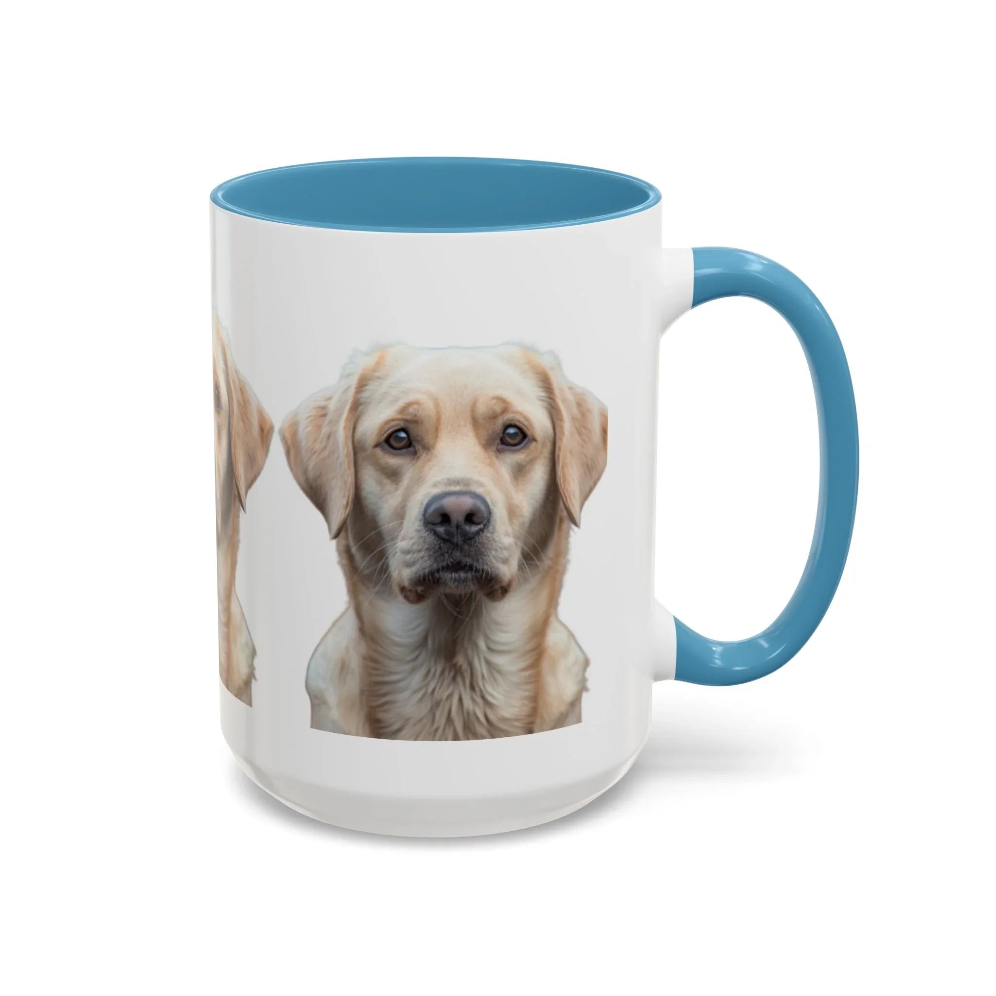 Soulful Labrador Portrait Accent Coffee Mug, Cute Dog Face Ceramic Mug - 250 USA Celebration