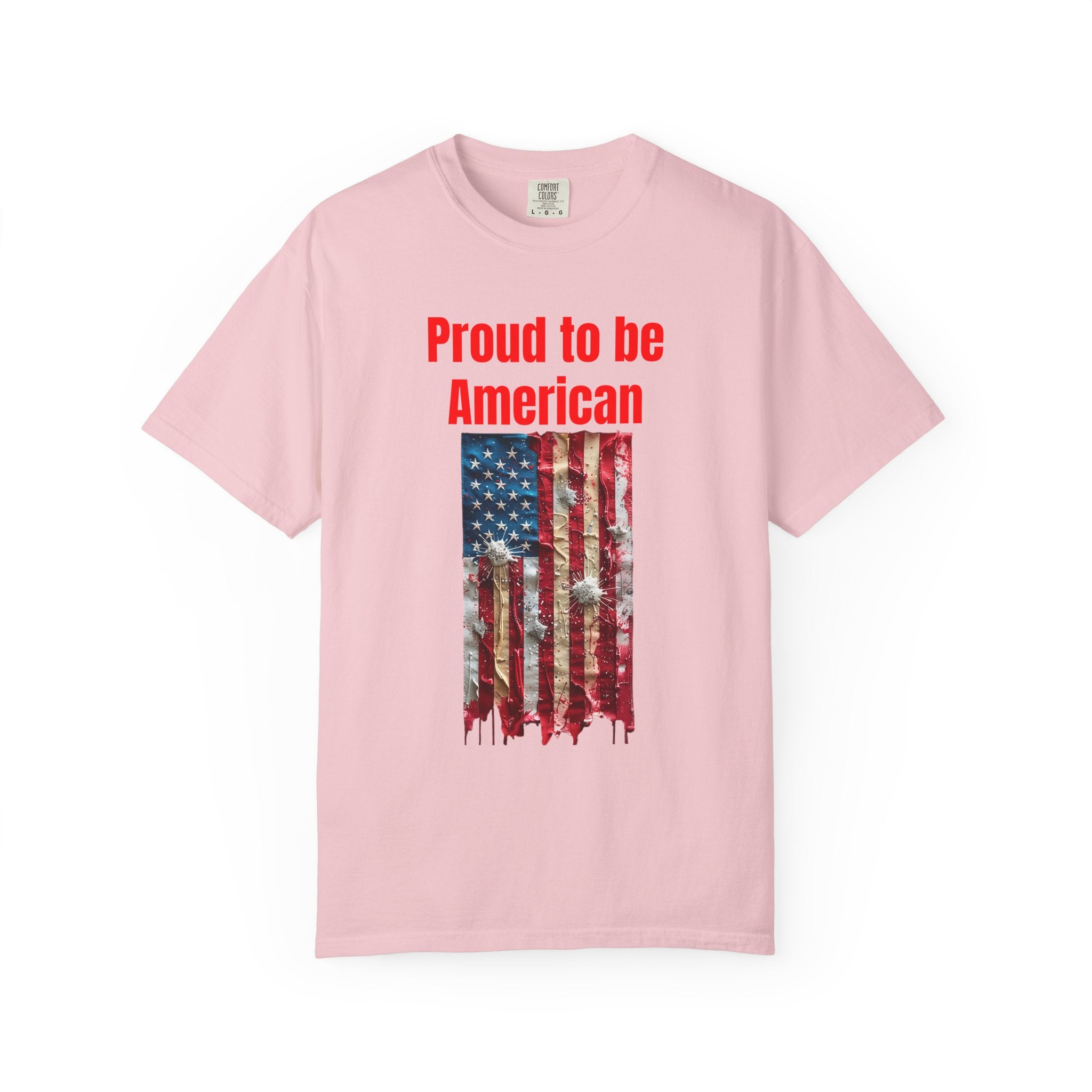Proud to be American T-Shirt — Distressed Flag Patriotic Tee for 4th of July
