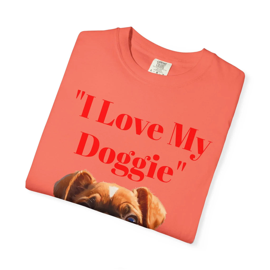 Cute French Bulldog Puppy Holding Red Heart T-shirt | Dog Lover Cartoon - 250 USA Celebration