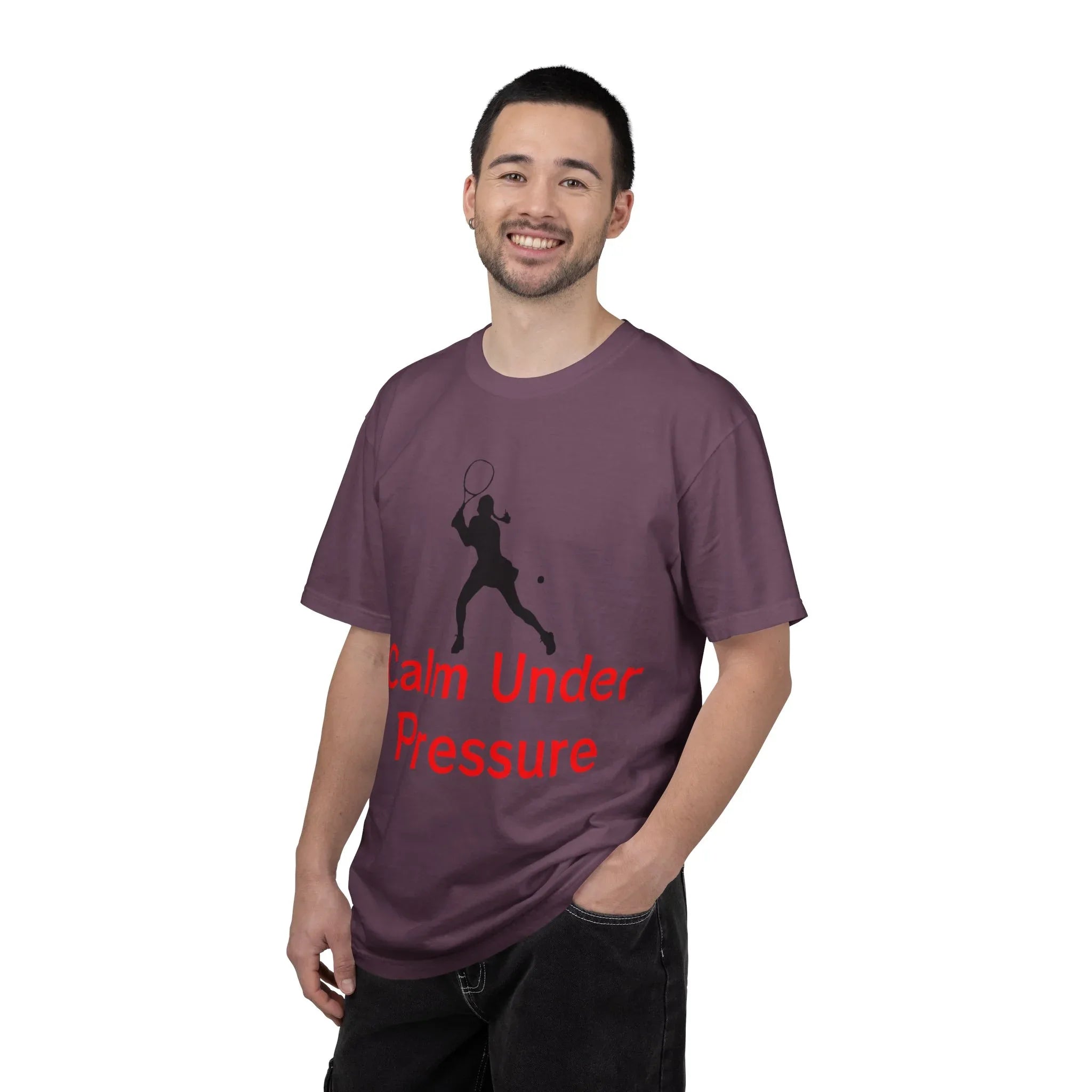 Calm Under Pressure Tennis Player T-shirt | Tennis Graphic Tee - 250 USA Celebration