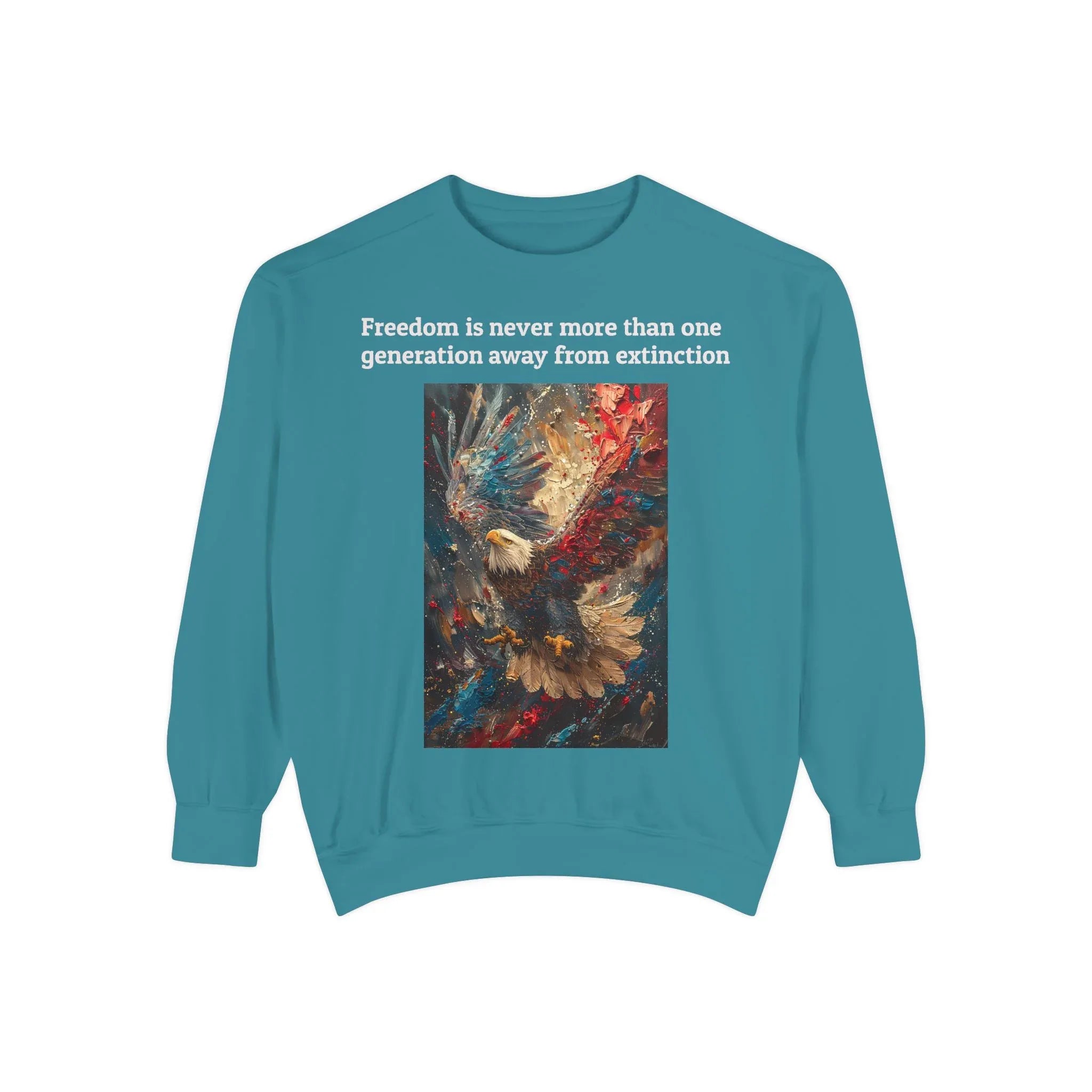 Patriotic Sweatshirt, American Flag, Eagle & Fireworks Design, Freedom Quote, 4th of July Shirt, Independence Day Apparel, Memorial Day - 250 USA Celebration