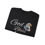 God Bless America eagle graphic Sweatshirt | patriotic USA flag-inspired design - 250 USA Celebration
