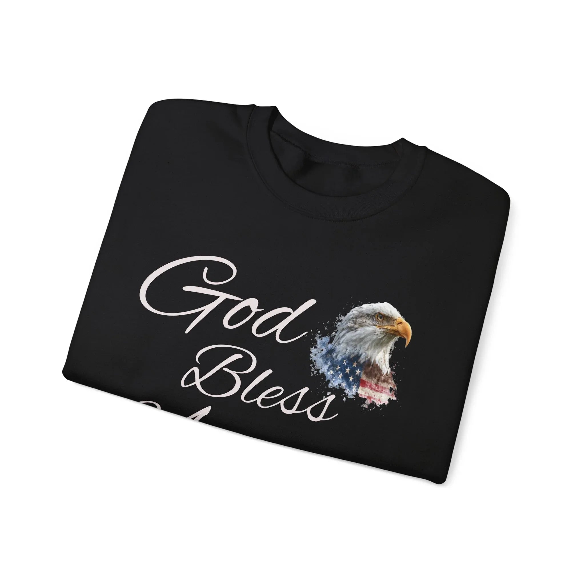 God Bless America eagle graphic Sweatshirt | patriotic USA flag-inspired design - 250 USA Celebration
