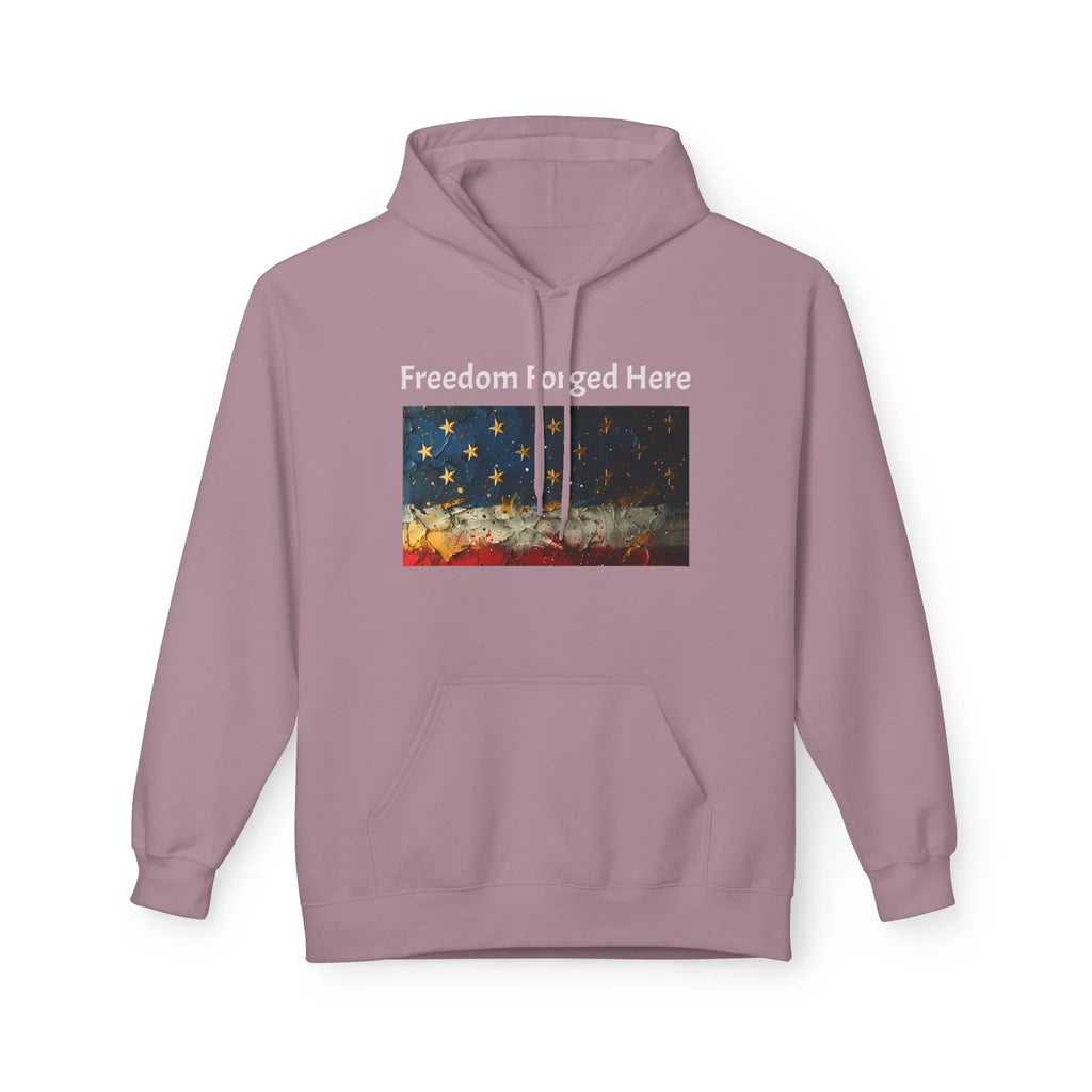 Freedom Forged Here American Flag Hoodie | Patriotic USA - 250 USA Celebration
