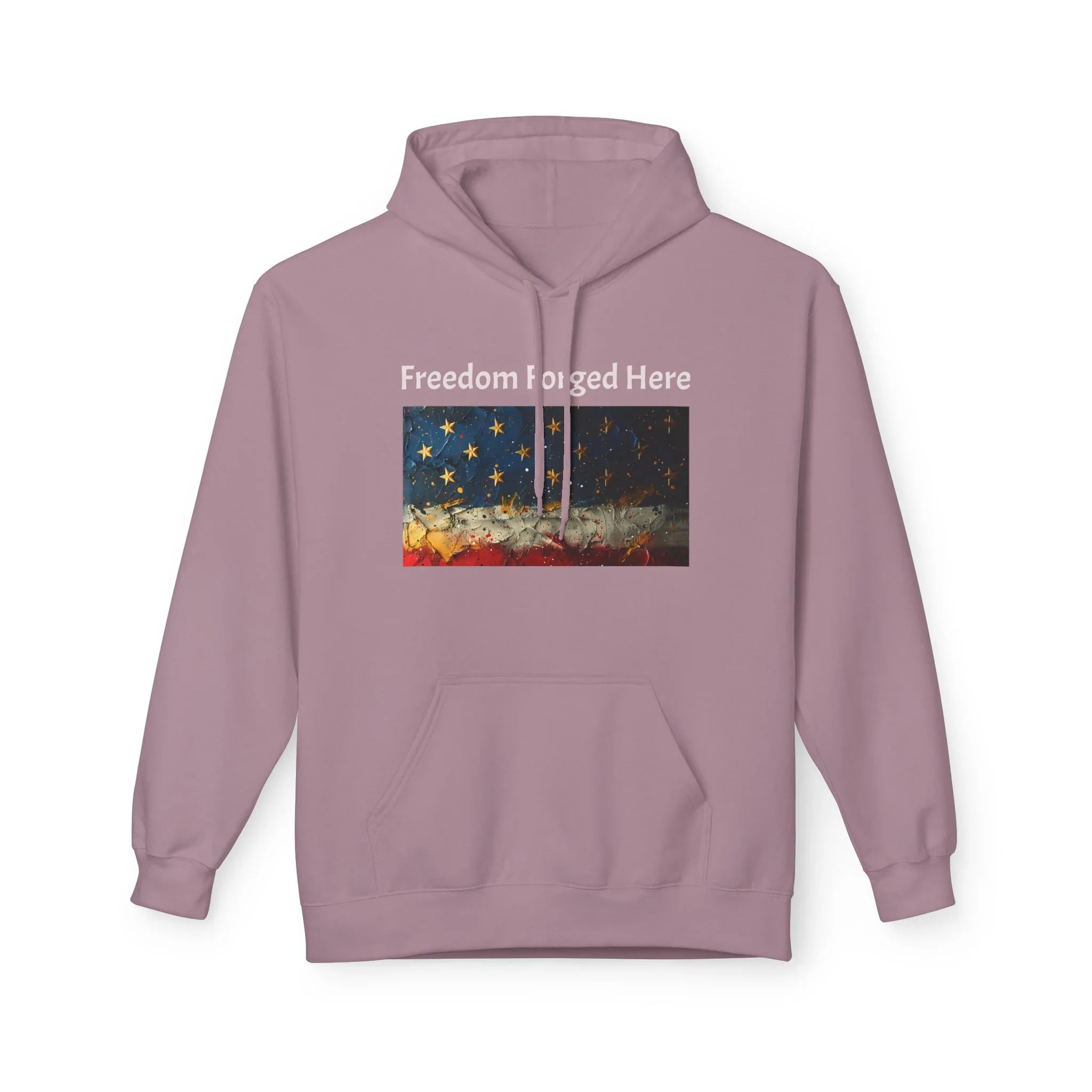 Freedom Forged Here American Flag Hoodie | Patriotic USA - 250 USA Celebration