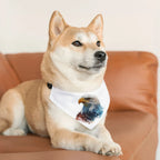 Eagle Watercolor Pet Bandana, Stylish Dog Collar, Nature Lover Gift, Outdoor Adventures, Pet Fashion Accessory, Dog Bandana - 250 USA Celebration