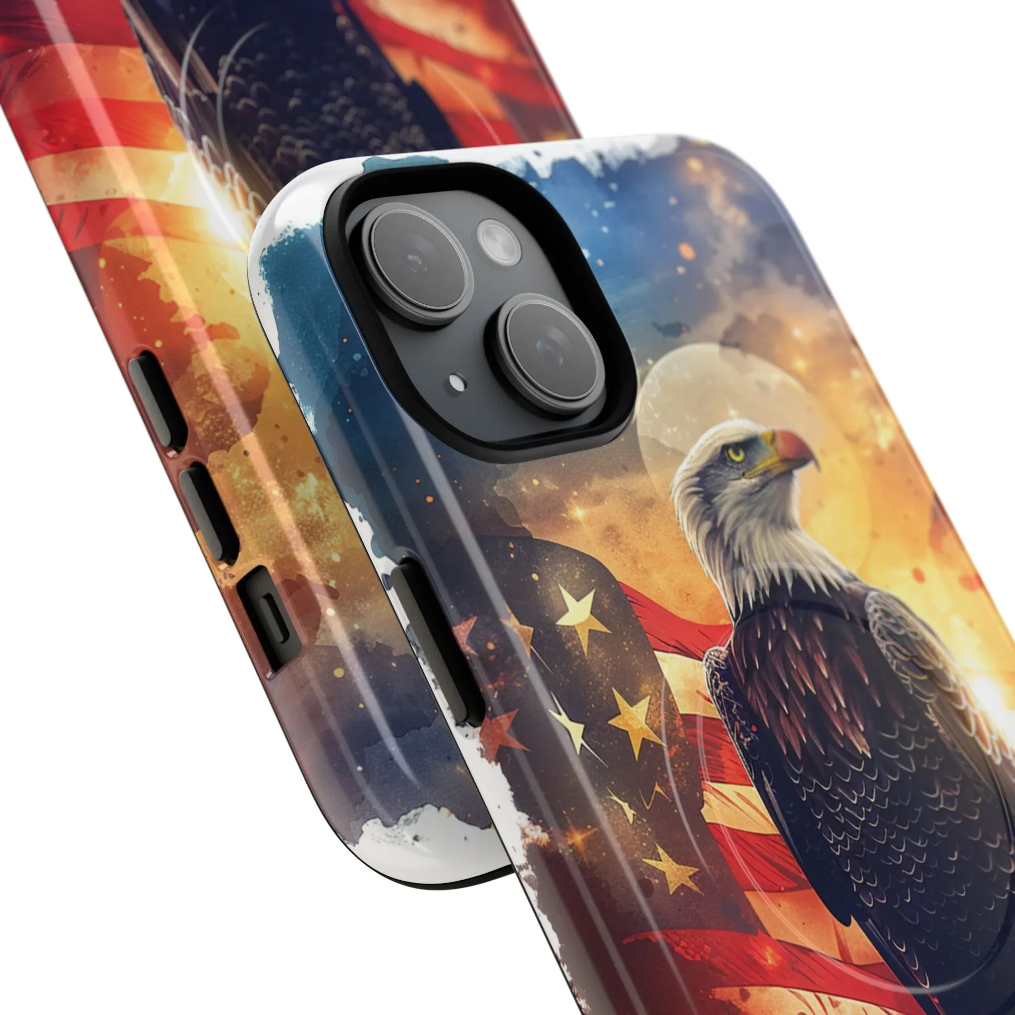 Patriotic Eagle Magnetic Phone Case, Tough Phone Covers, Americana Gifts, Unique Cell Phone Case, Fourth of July, Veterans Day - 250 USA Celebration