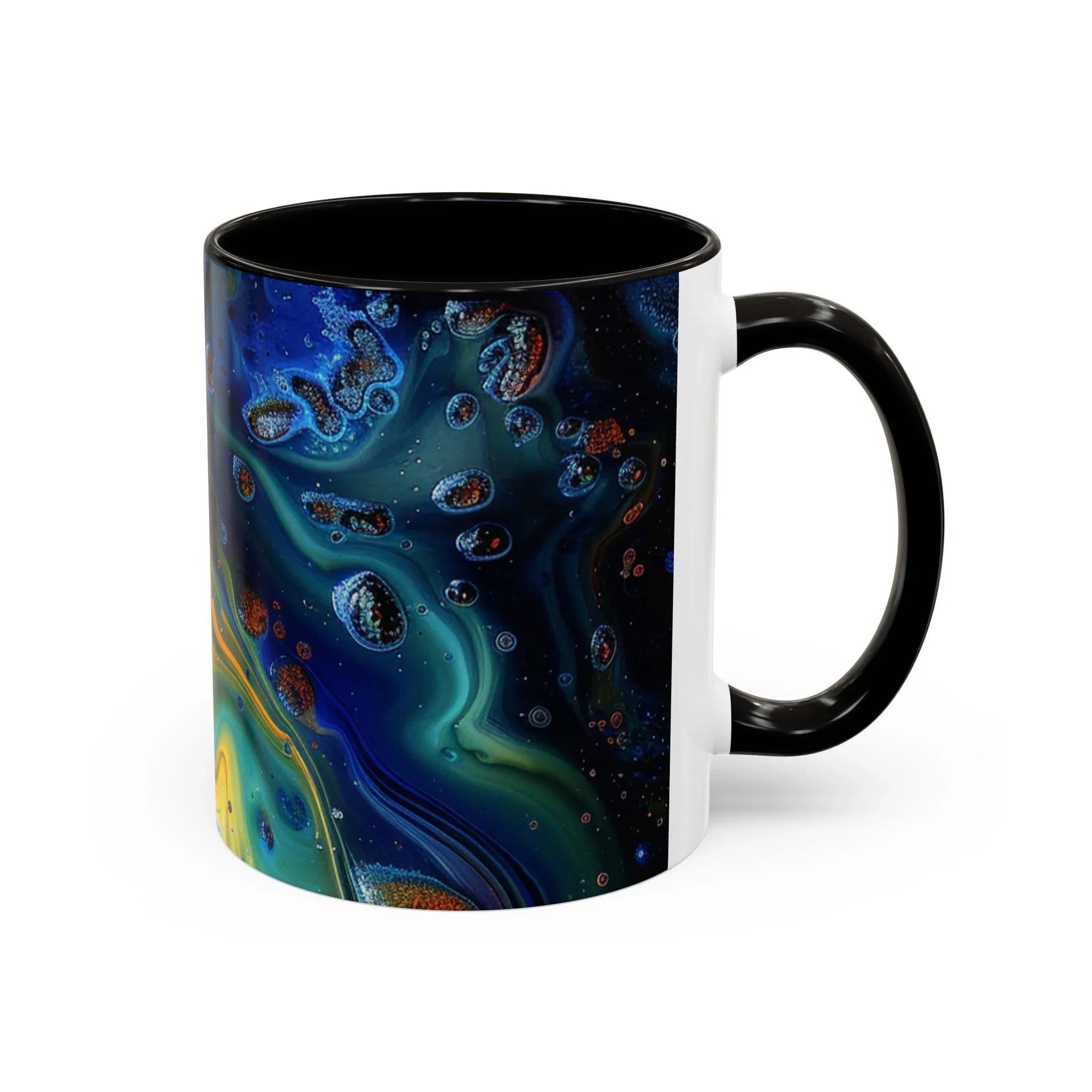 Colorful Mugs (11oz, 15oz) Intense abstract oil splat- coffee cup - 250 USA Celebration