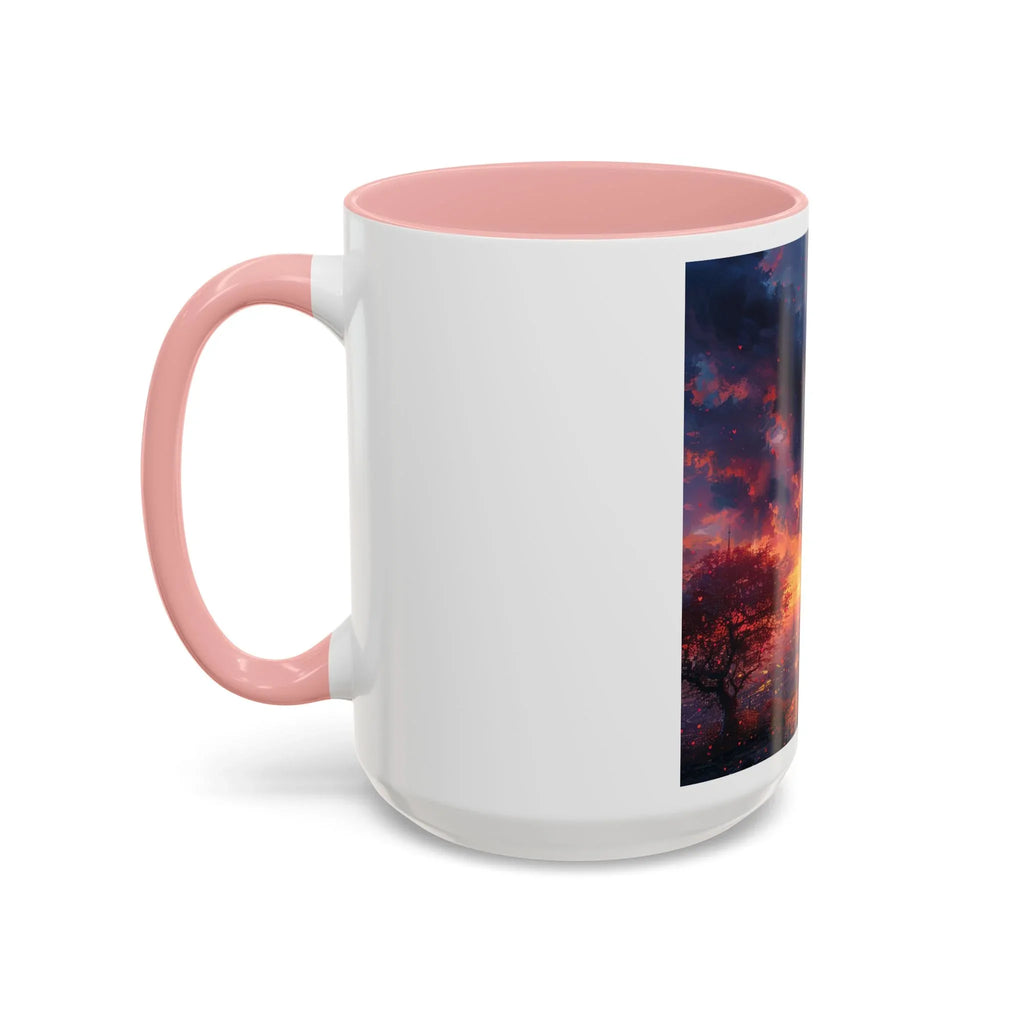 Romantic Sunset Coffee Mug, Love Gift Couples, Heart Design, Cozy Gift for Friends, Coffee Lover Gift, Valentine's Day Women's Merchandise - 250 USA Celebration