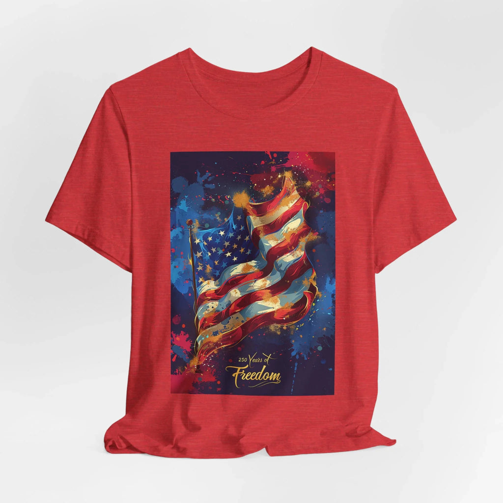Patriotic Freedom Tee, Unisex Jersey Short Sleeve Tee, American Flag Shirt, Fourth of July Apparel, Independence Day Outfit, Gift for [...] - 250 USA Celebration
