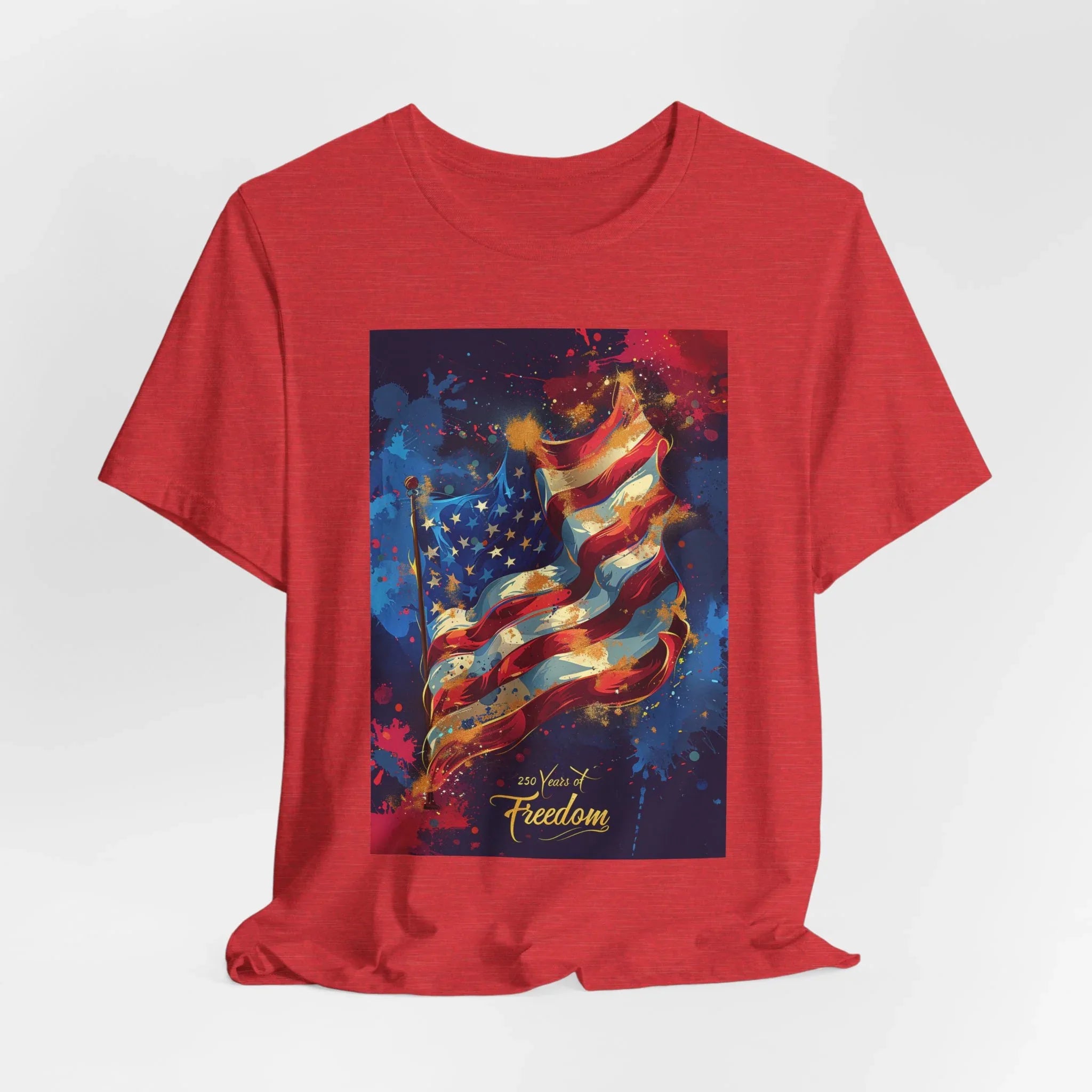 Patriotic Freedom Tee, Unisex Jersey Short Sleeve Tee, American Flag Shirt, Fourth of July Apparel, Independence Day Outfit, Gift for [...] - 250 USA Celebration