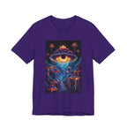 Glowing Third Eye Psychedelic Mushrooms T-Shirt | Neon Lava Lamp Blacklight - 250 USA Celebration