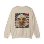 Patriotic Eagle Sweatshirt, USA Flag Crewneck, Unisex Casual Wear, Independence Day Outfit, All-American Style, Gifts for Veterans - 250 USA Celebration