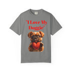 Cute French Bulldog Puppy Holding Red Heart T-shirt | Dog Lover Cartoon - 250 USA Celebration